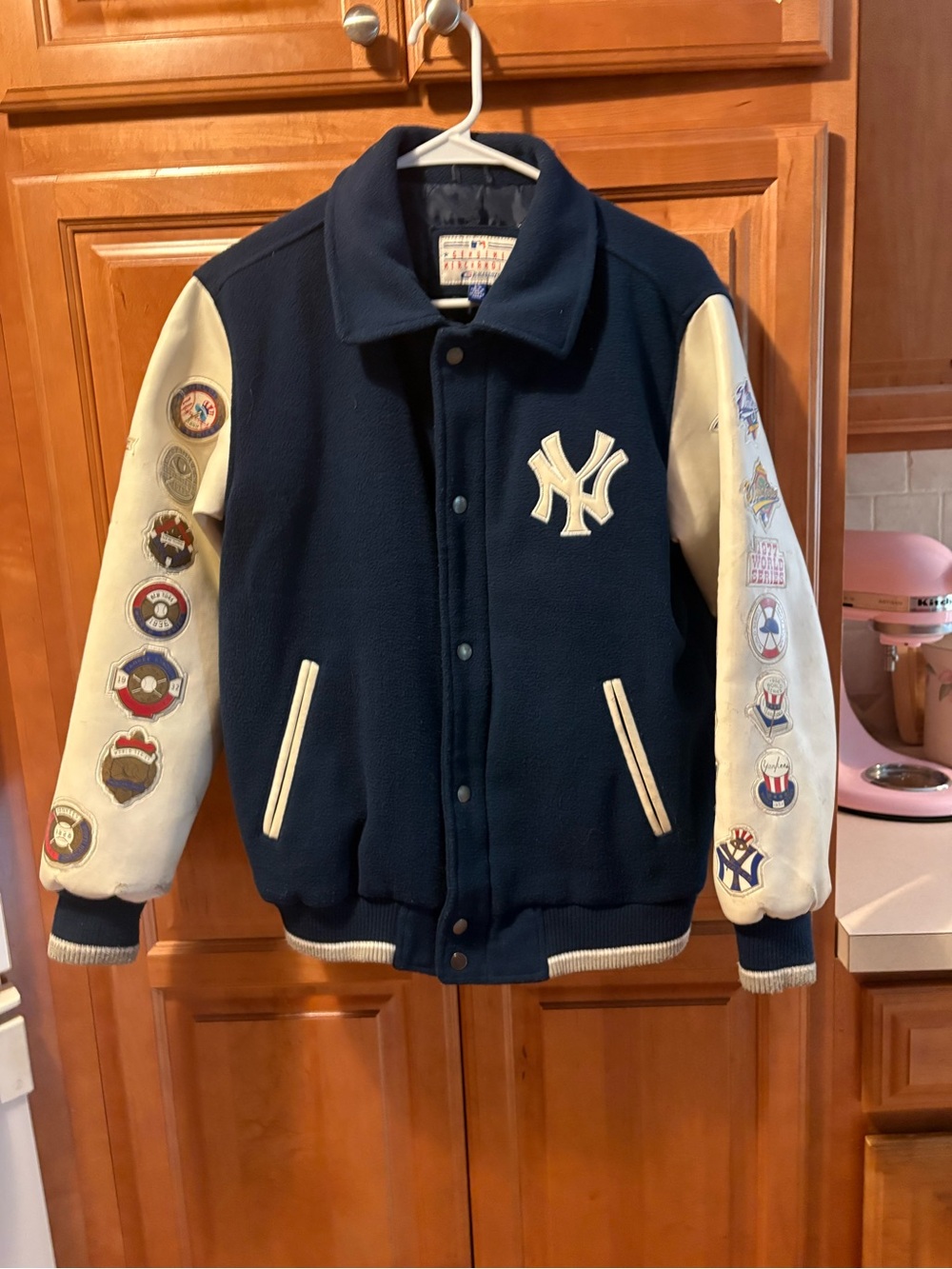 Vintage 2000 New York Yankees 26-TimeWorld Series Champions VarsityJacket Boys L